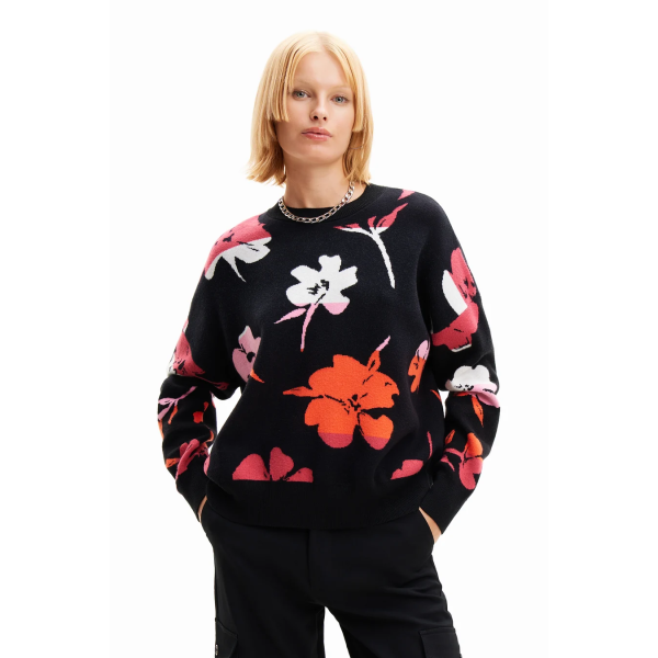 Desigual Luca Black Loose pulover