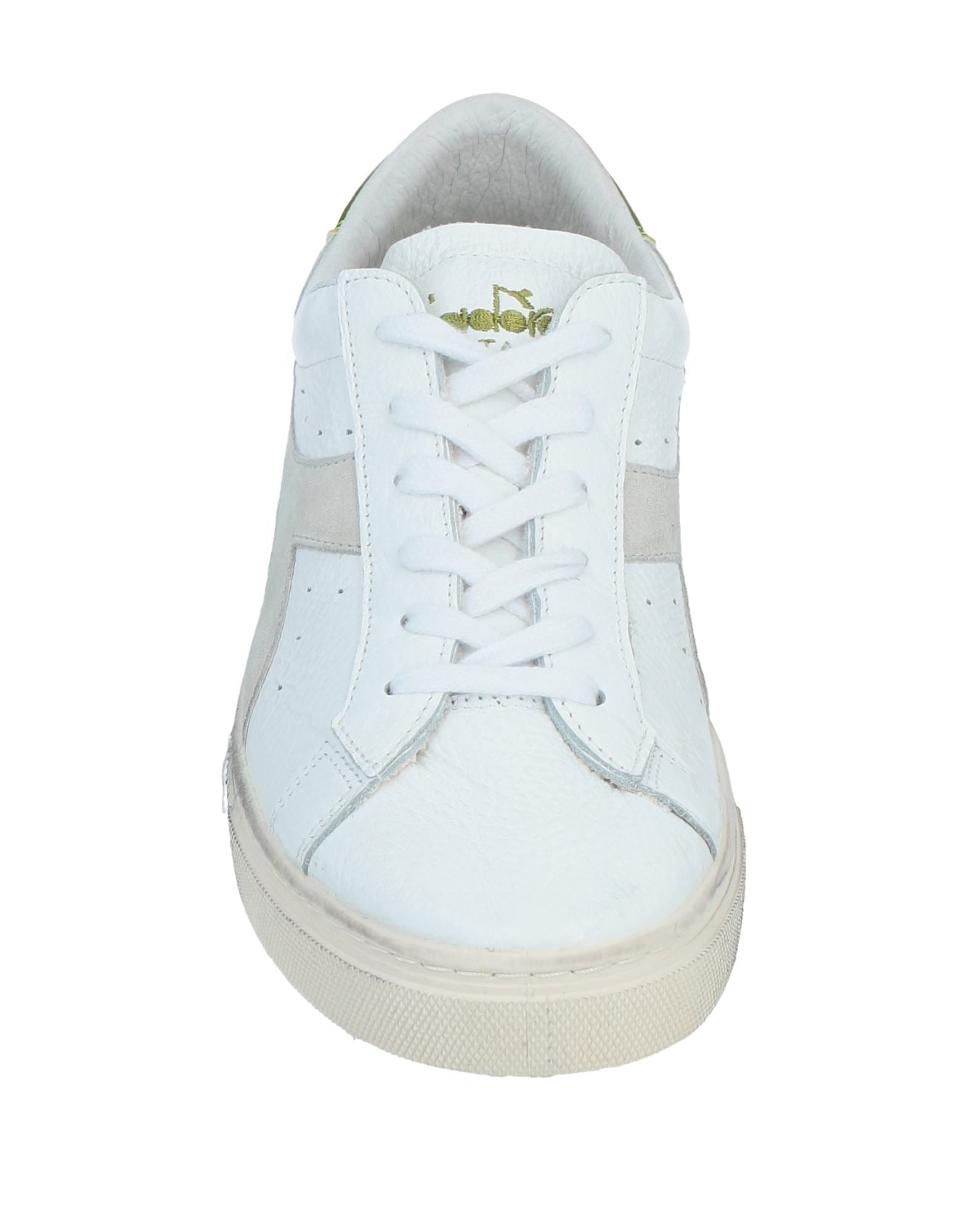Sneakers albi din piele Diadora - imagine 3