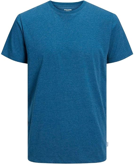 Tricou albastru melanj bărbați Jack & Jones JJEORGANIC