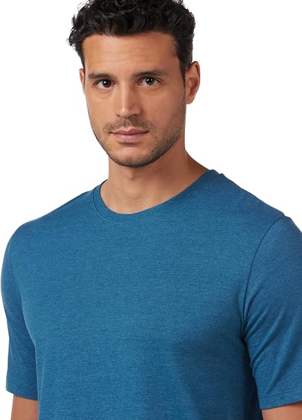Tricou albastru melanj bărbați Jack & Jones JJEORGANIC - imagine 2