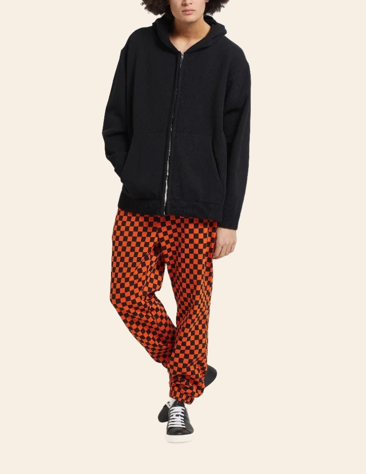 Cardigan negru cu glugă și fermoar bărbați 8 BY YOOX