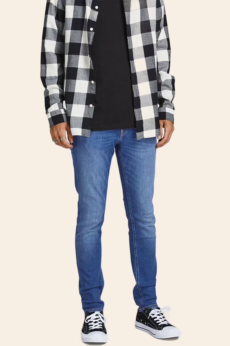 Blugi skinny bărbați Jack & Jones LIAM, albastru deschis