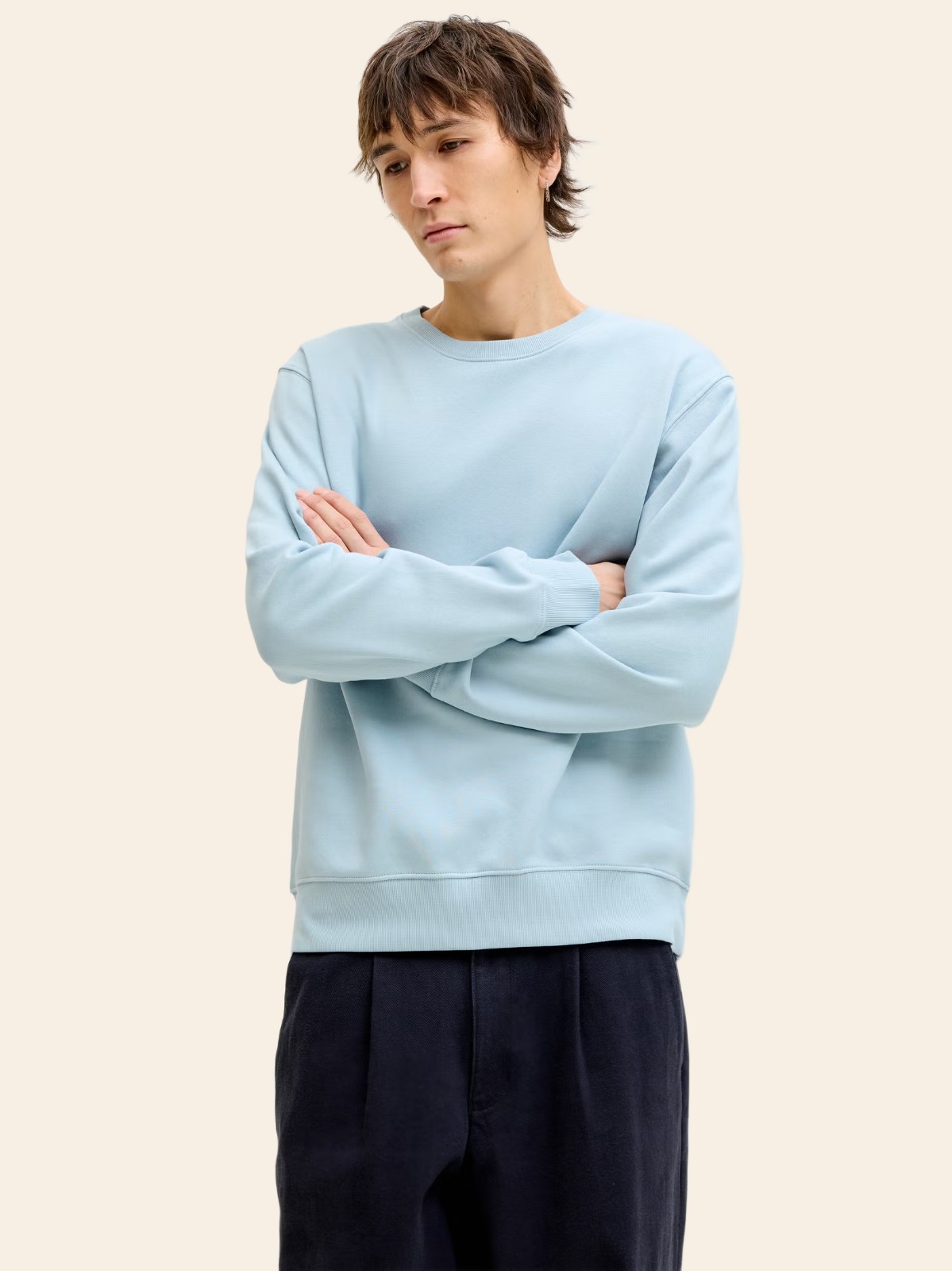 Bluză albastru-verde pal bărbați Jack & Jones, croială relaxată