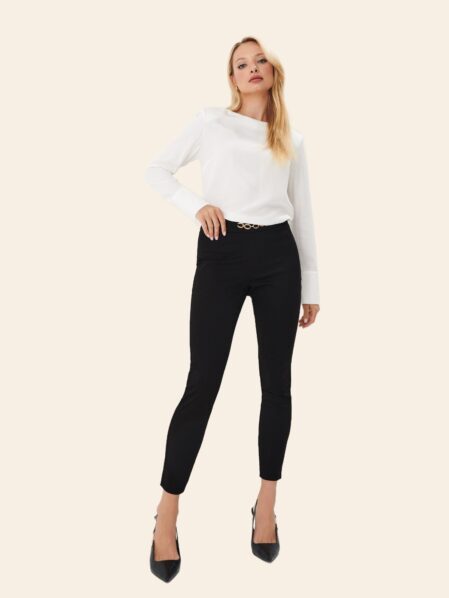 Pantaloni skinny negri eleganți Mohito