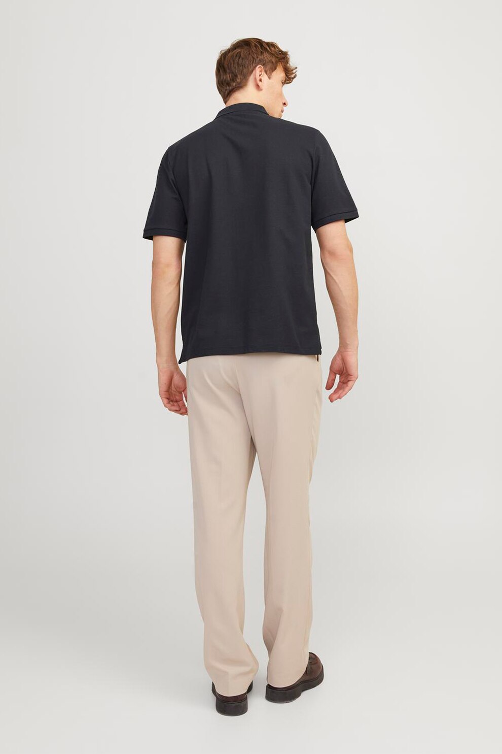 Tricou polo bleumarin cu fermoar bărbați Jack & Jones JJEMAC - imagine 4