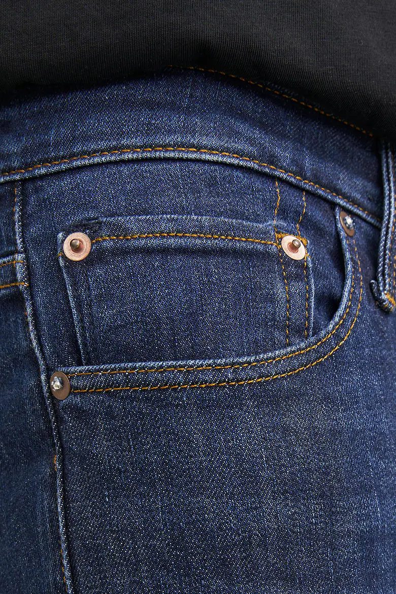 Blugi slim fit bărbați Jack & Jones Glenn, albastru închis - imagine 4
